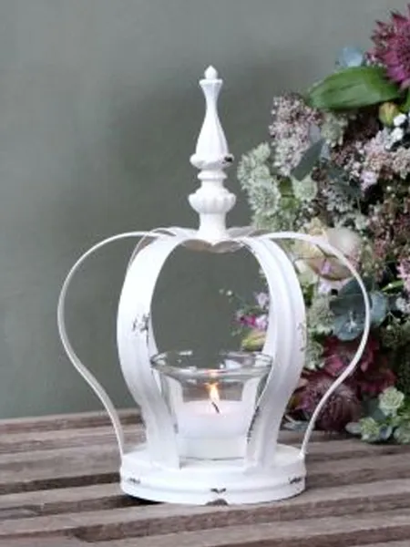 Hovedbilde Krone lysestake på fot fra Chic Antique