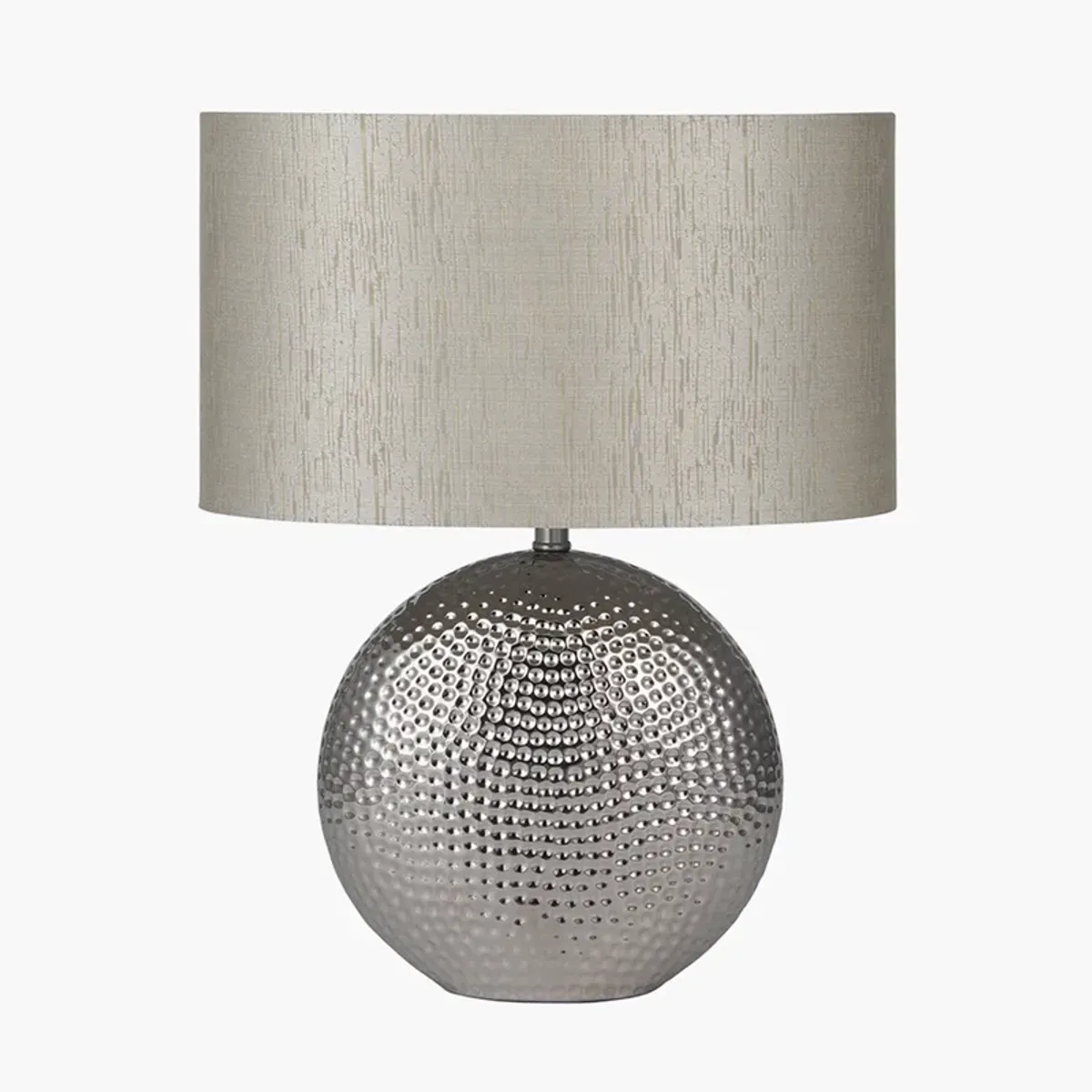 Bordlampe med skjerm Marbel i nikkelfarge