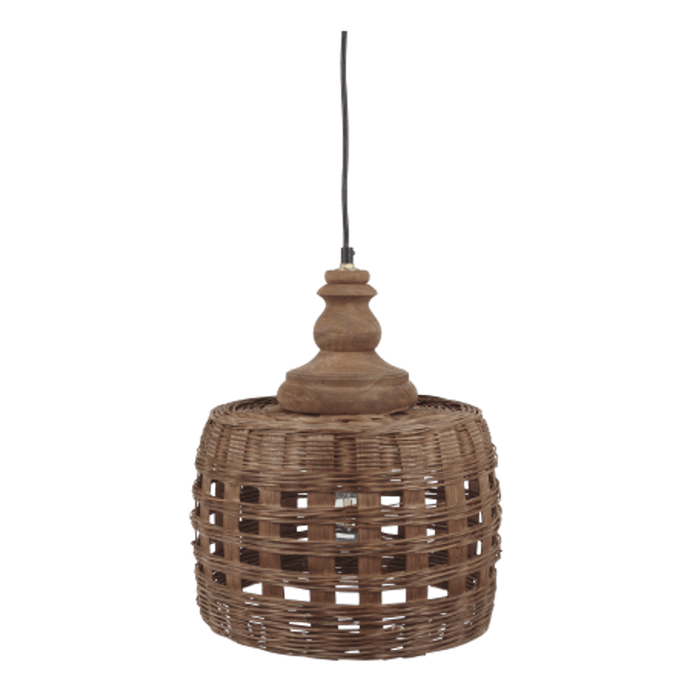 Lampe i flettet rattan fra Chique Antique