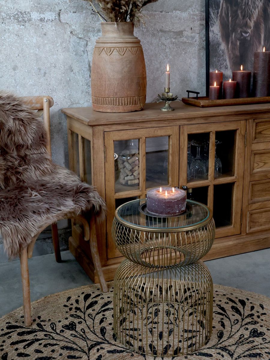 Vitrine Med 4 Dører Og 4 Skuffer Fra Chic Antique