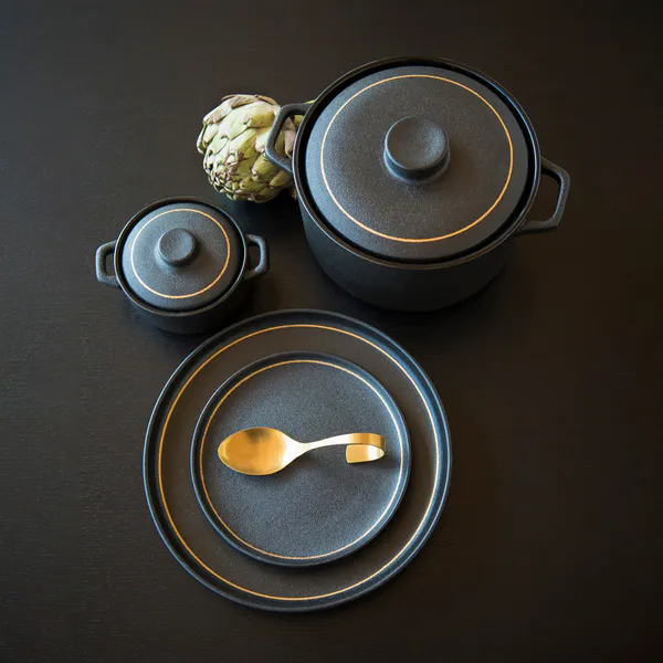 Hovedbilde Skje 4 pk bøyd gull