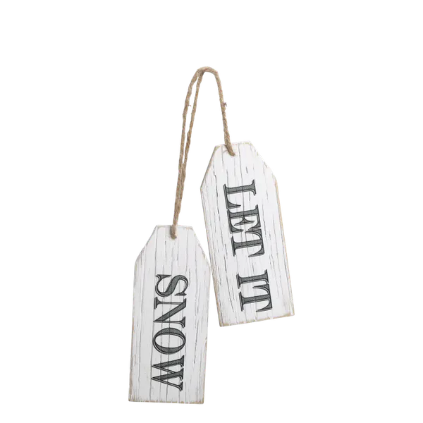 Hovedbilde Skilt Let it Snow fra Chic Antique