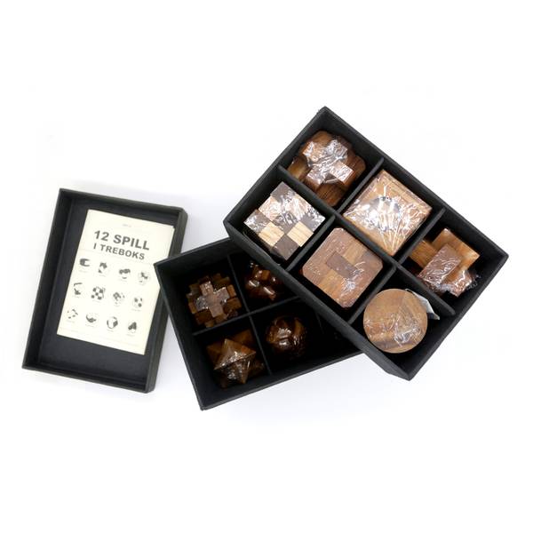 Hovedbilde 12 IQ-nøtter i gaveboks