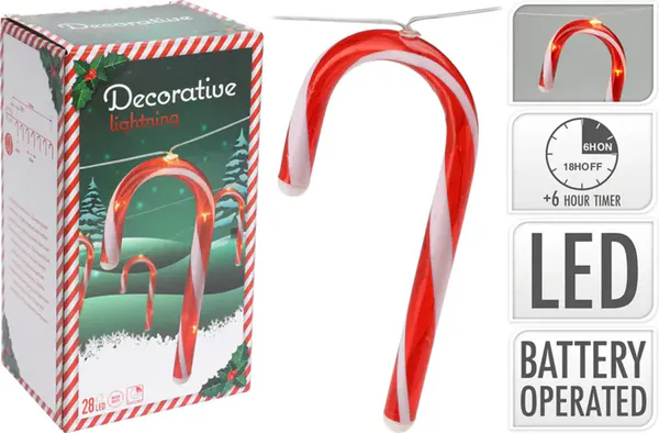 Hovedbilde Candy lyslenke med 7 sukkerstenger