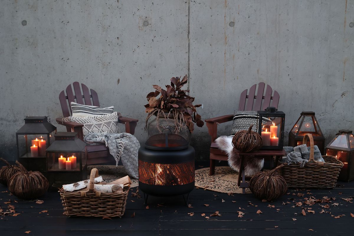 Bålpanne med gnistfanger fra Chic Antique