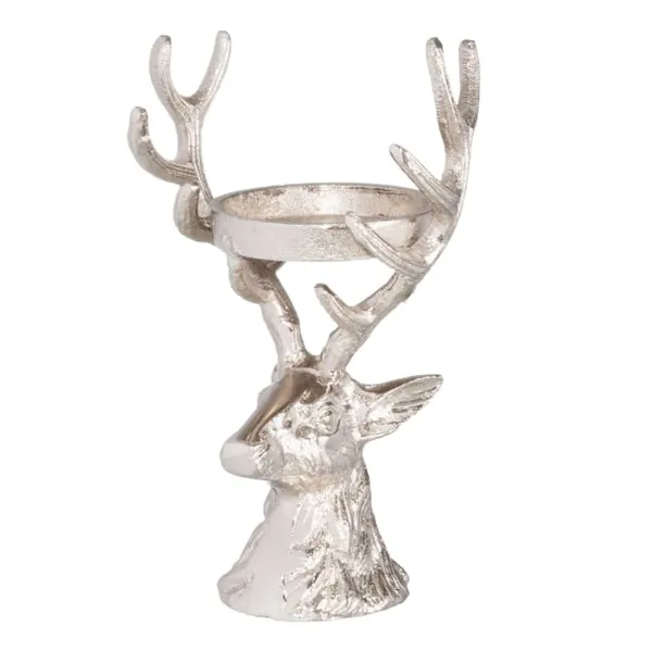 Hovedbilde Lysestake Reinsdyr 21 cm - For kubbelys