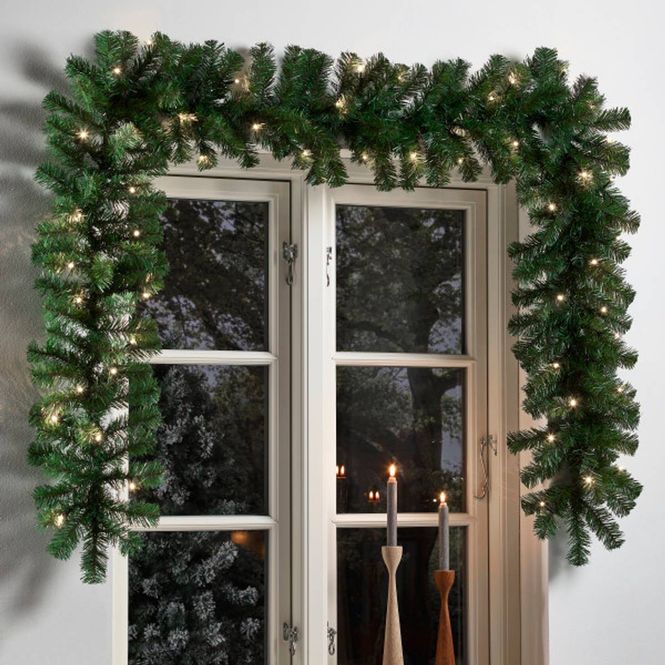 Hovedbilde Gran Guirlande med 20 LED-lys, 2 meter