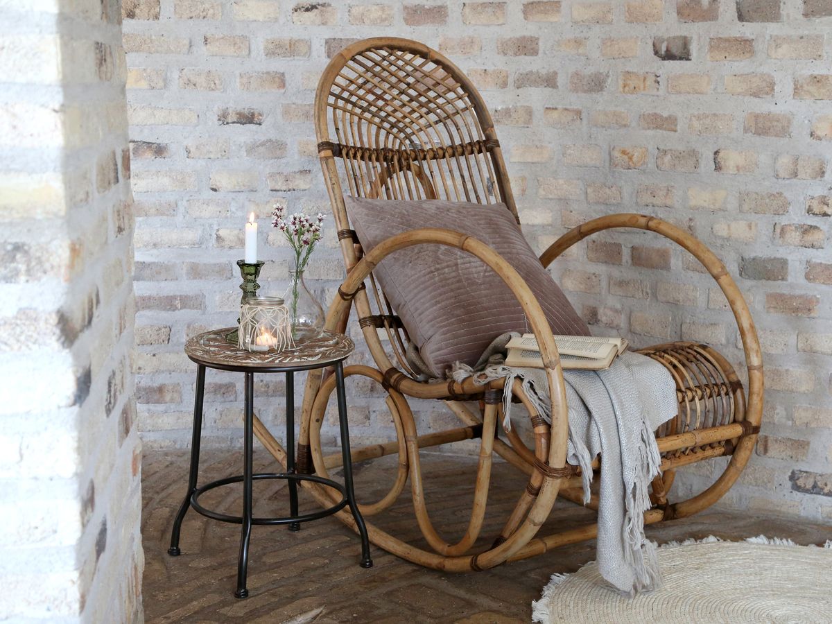 Fransk gyngestol fra Chic Antique H100/L106/B58 cm