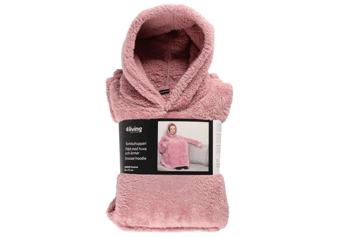 Oversized hoodie teppe - Junior - Rosa