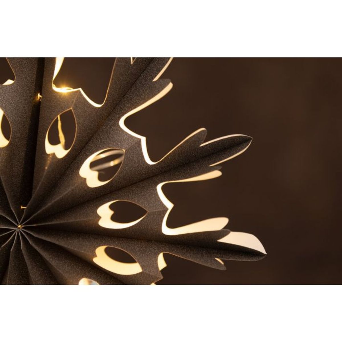 Snøflak med med 20 ledlys - 40 cm