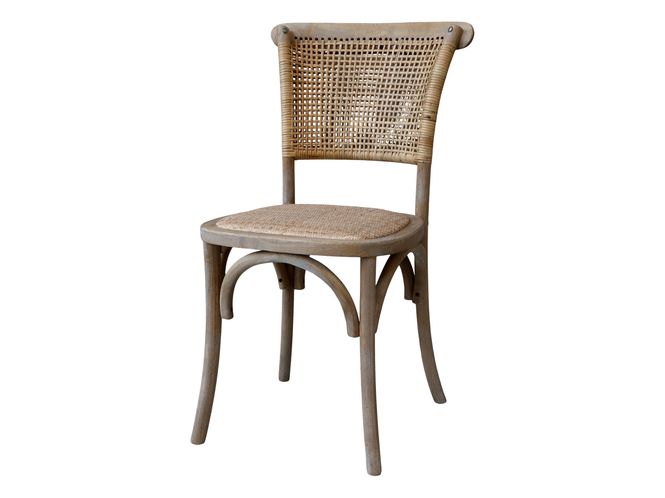 Hovedbilde Fransk spisestol med flettet sete og rygg fra Chic Antique
