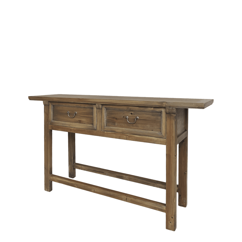 Natur Marseille anrettingsbord med 2 skuffer fra Chic Antique 