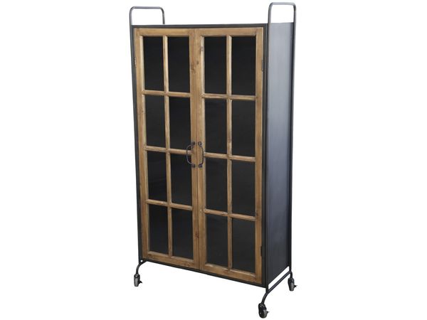 Hovedbilde Vitrineskap På Hjul Med Tredører Fra Chic Antique