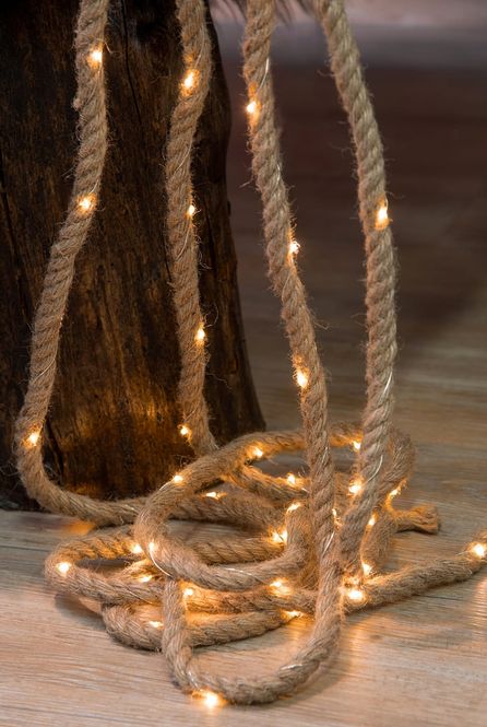 Hovedbilde Dekortau med ledlys jute 5 m