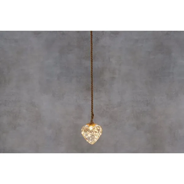 Hovedbilde Hjertelys LED med hamptau