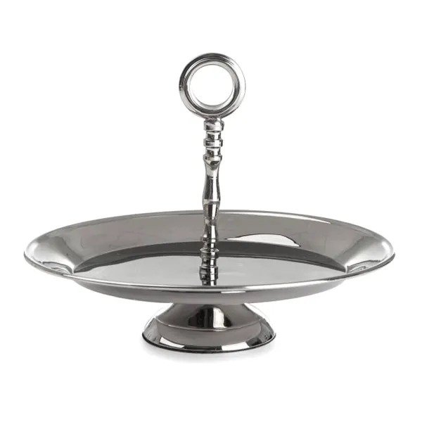 Hovedbilde Etasjefat / kakefat sølvfarget 15 cm