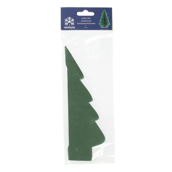 Hovedbilde Grønt dekor tre i papir 20 cm