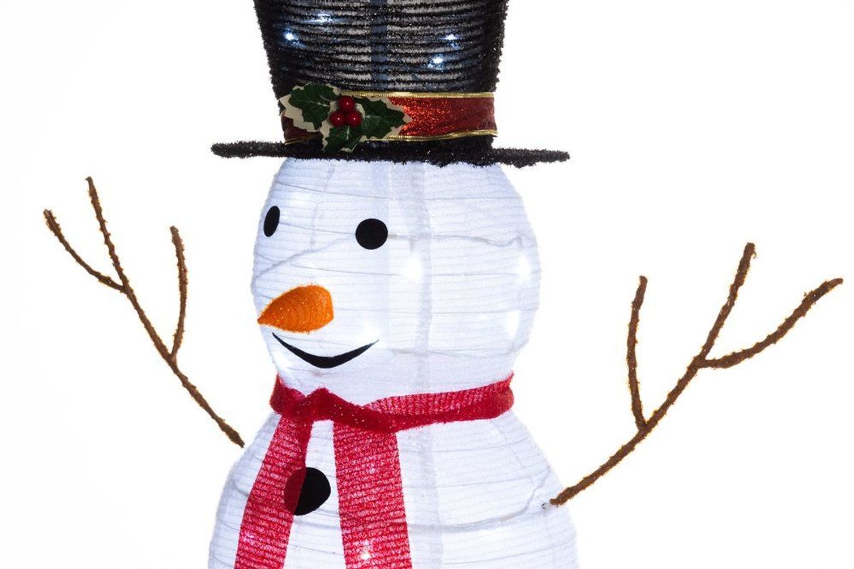 Snømann med ledlys, 90 cm. Utendørs og innendørs bruk