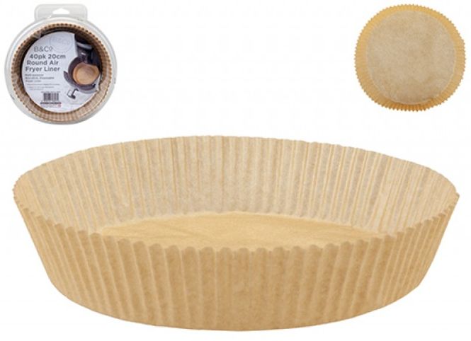 Hovedbilde Airfryer Papir - Unngå Griseri - 40 stk - Runde - 20 cm i diamet