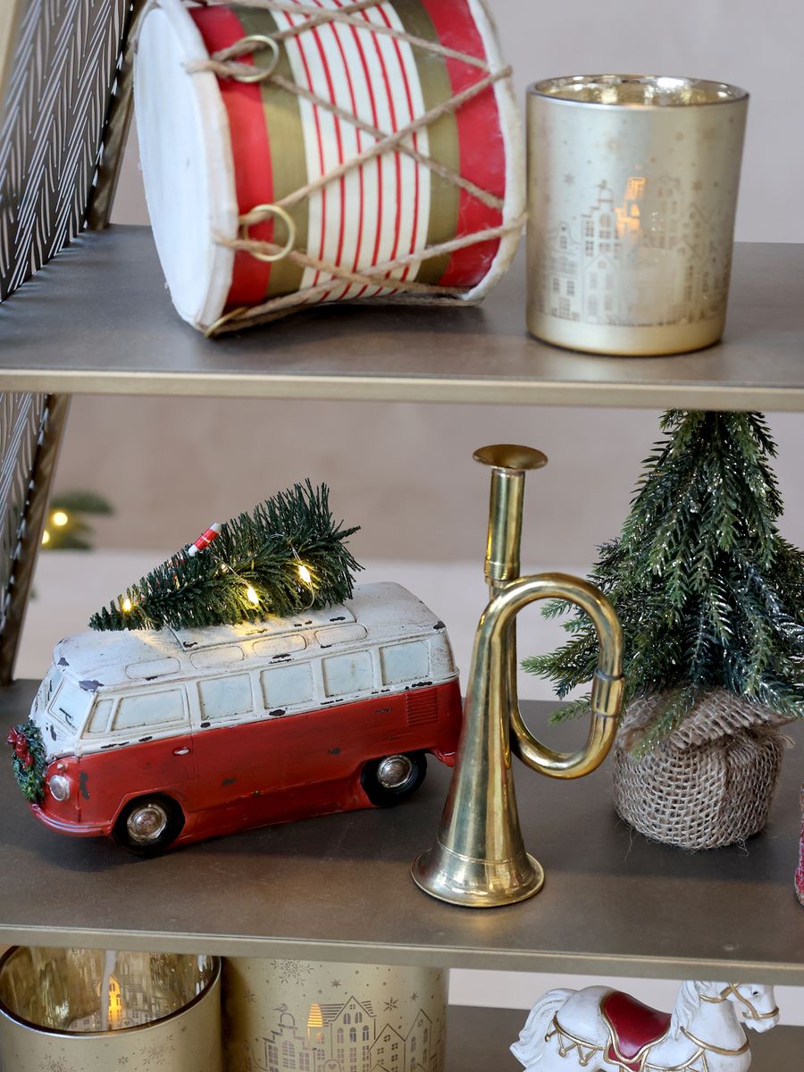 Vintage buss med juletre og ledlys fra Chic Antique