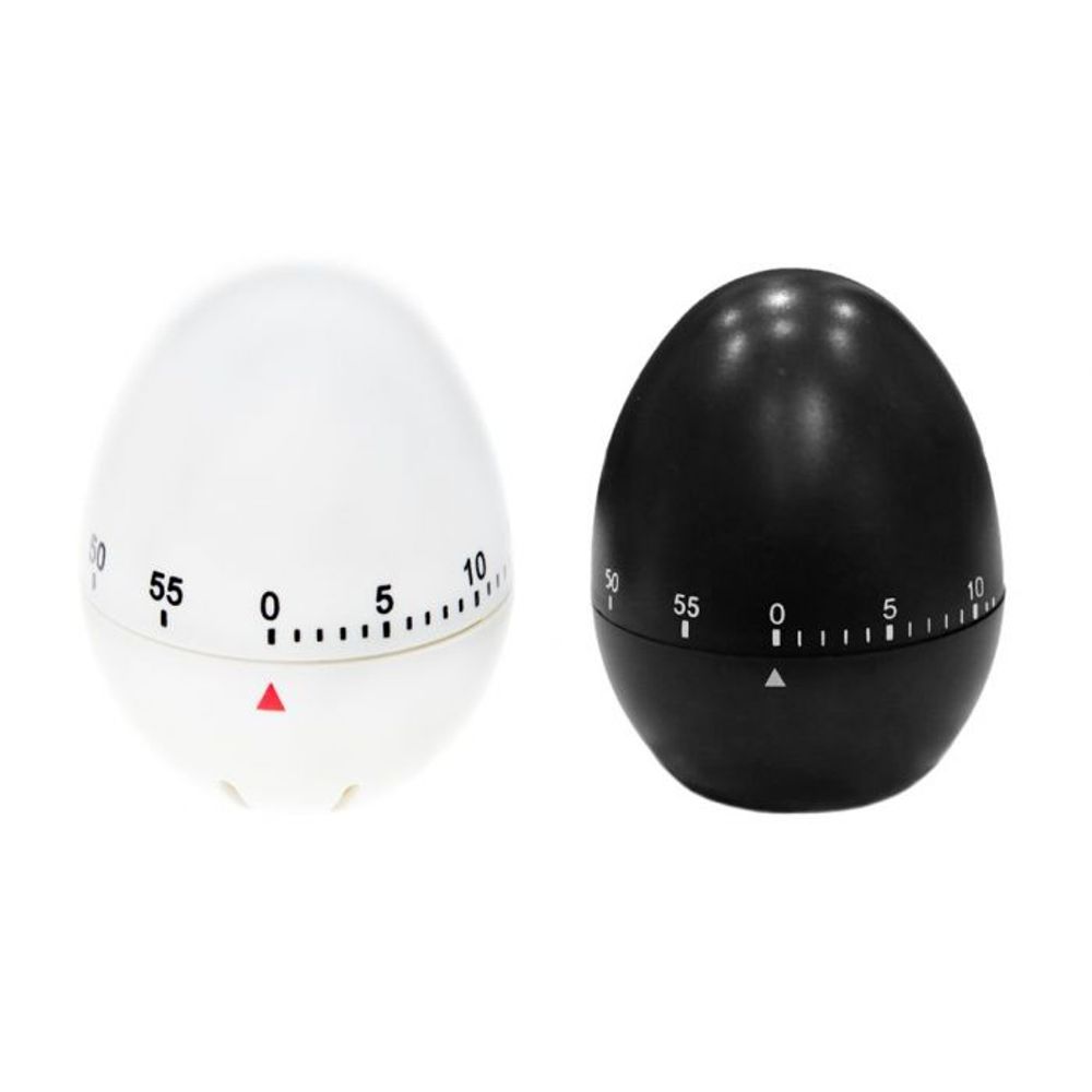 Kjøkkentimer egg i sort eller hvit fra Maku