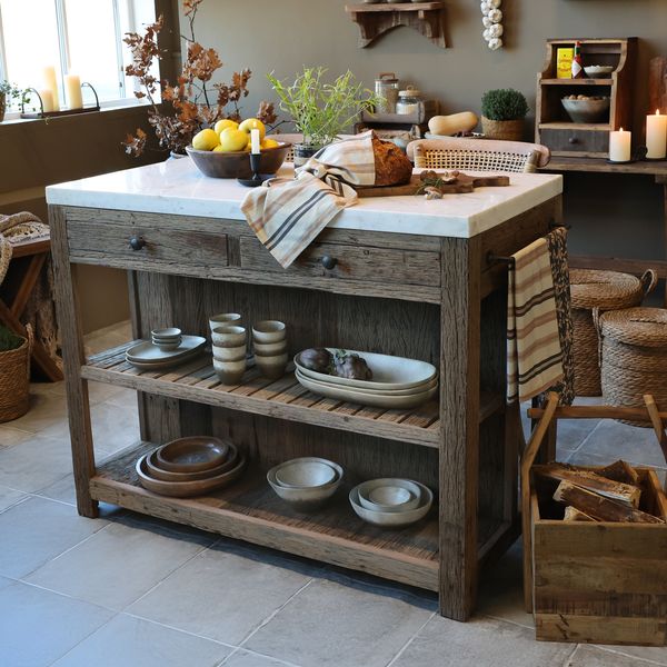 Hovedbilde Grimaud Anrettings bord med marmorplate fra Chic Antique