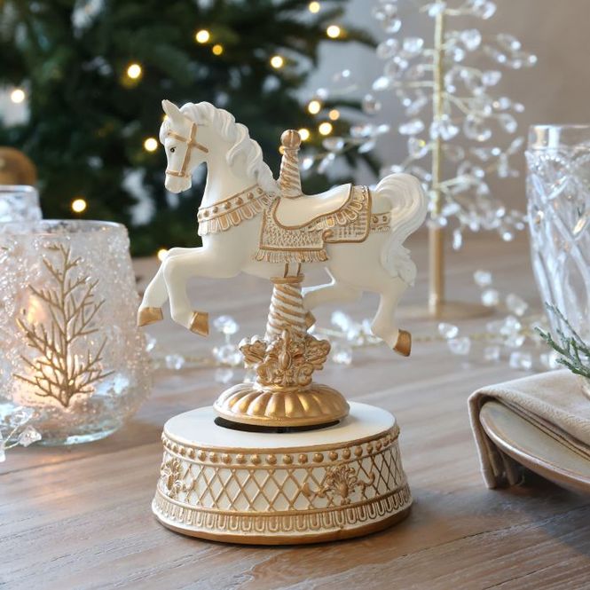 Hovedbilde Noël Spilledåse med hest fra Chic Antique
