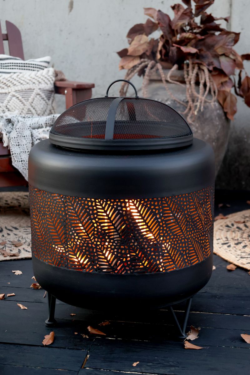Bålpanne med gnistfanger fra Chic Antique