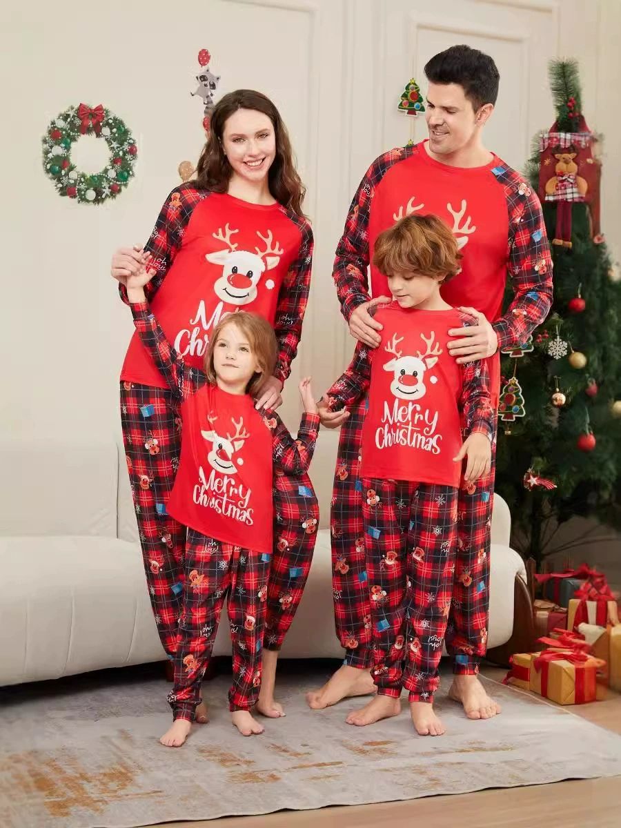 Julepyjamas Rudolf - Match hele familien - Dame