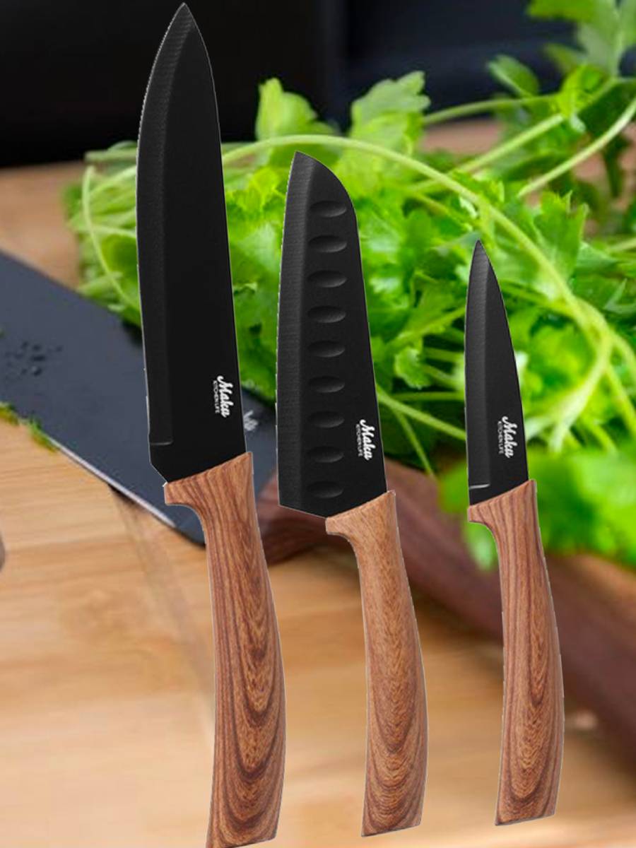 Knivsett 3 deler med treskaft - Maku