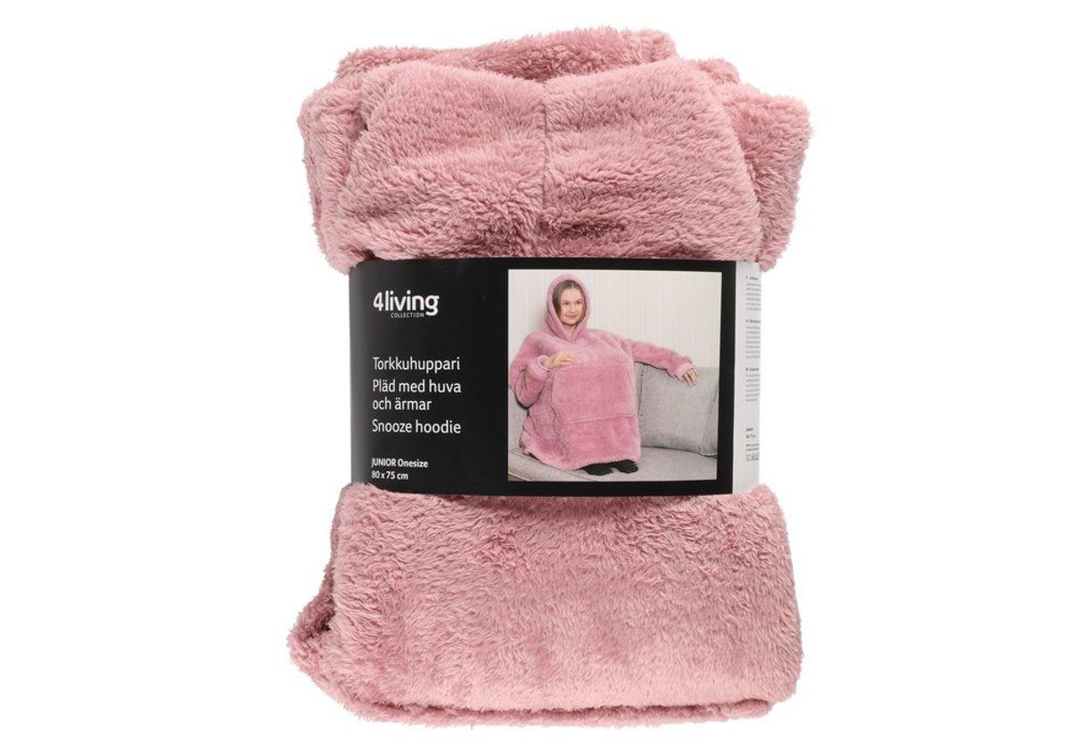 Oversized hoodie teppe - Junior - Rosa
