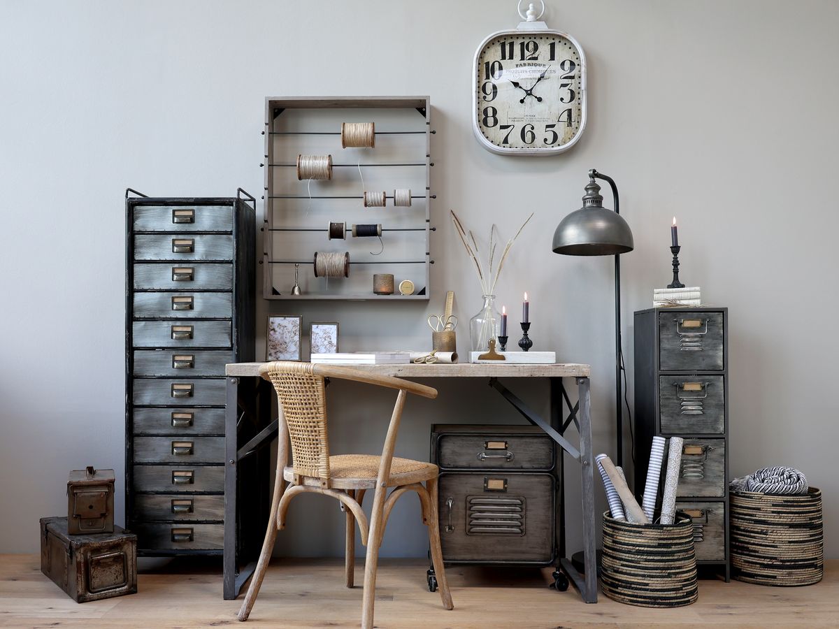 Fransk spisestuestol med flettet sete og rygg fra Chic Antique
