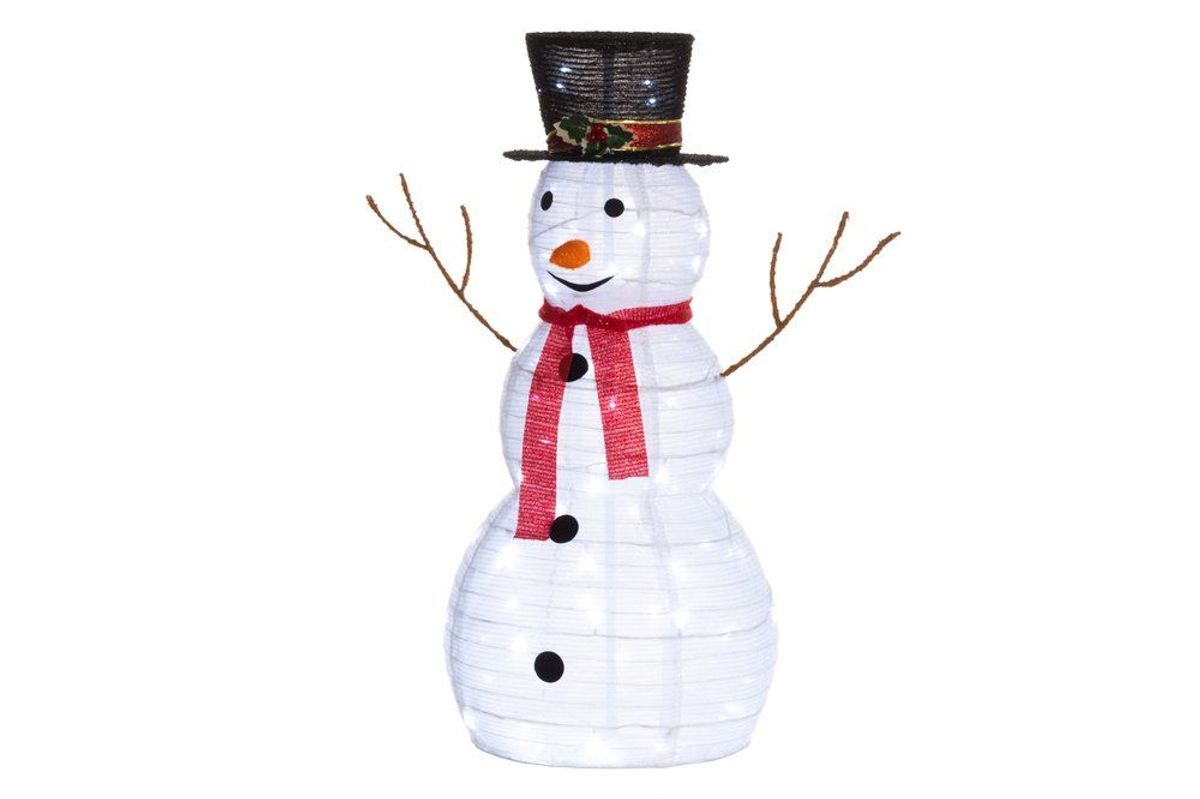 Snømann med ledlys, 90 cm. Utendørs og innendørs bruk