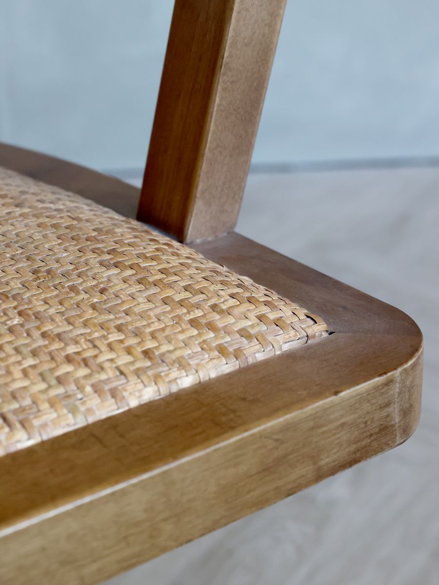 Fransk kontorstol med flettet sete og rygg fra Chic Antique 