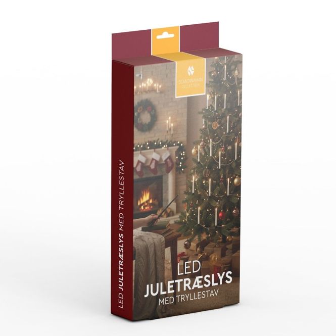 Hovedbilde LED-juletrelys med magisk tryllestav (10-pk) – Julestemning med et trylleslag