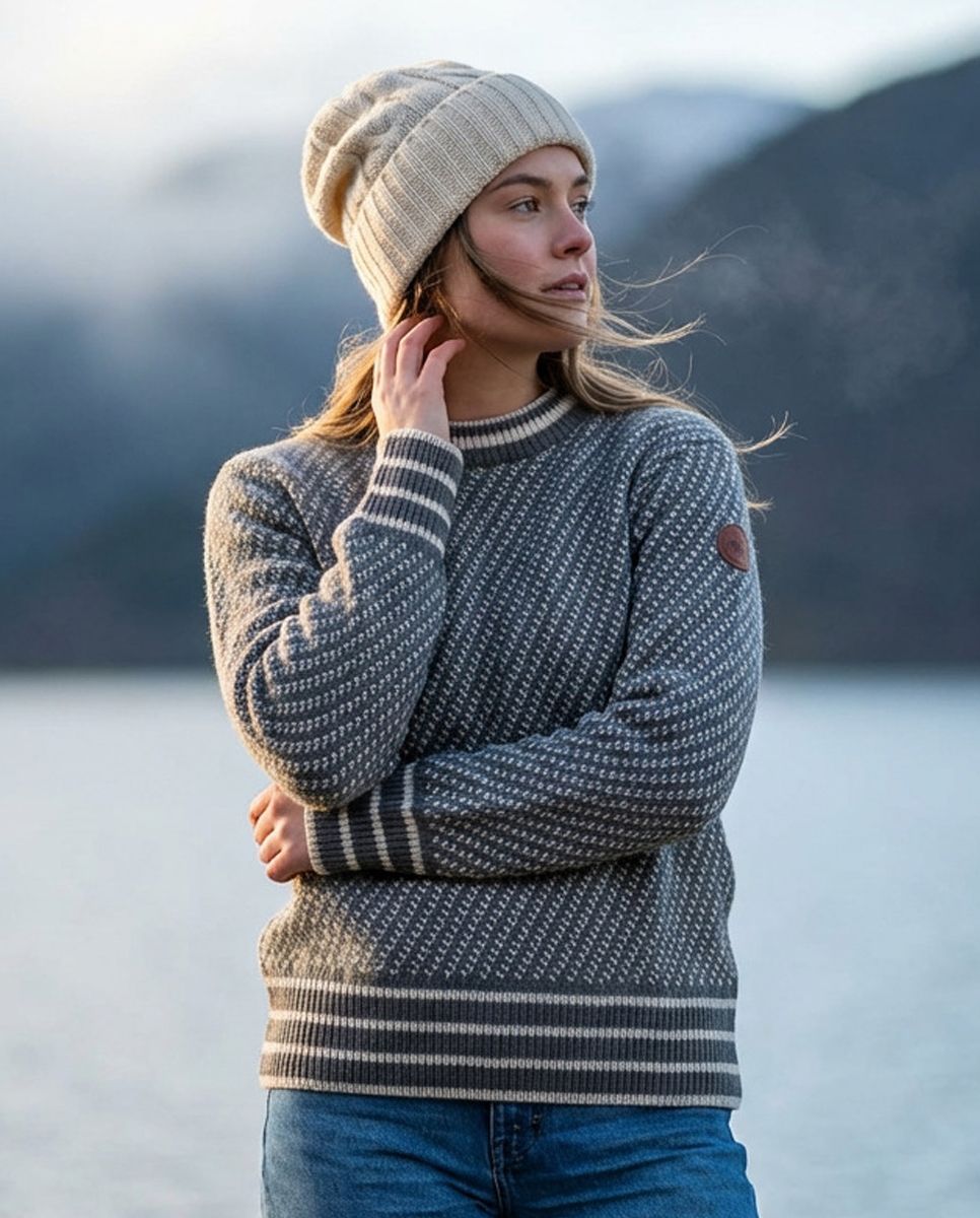 Islender ullgenser lysgrå/hvit - Unisex