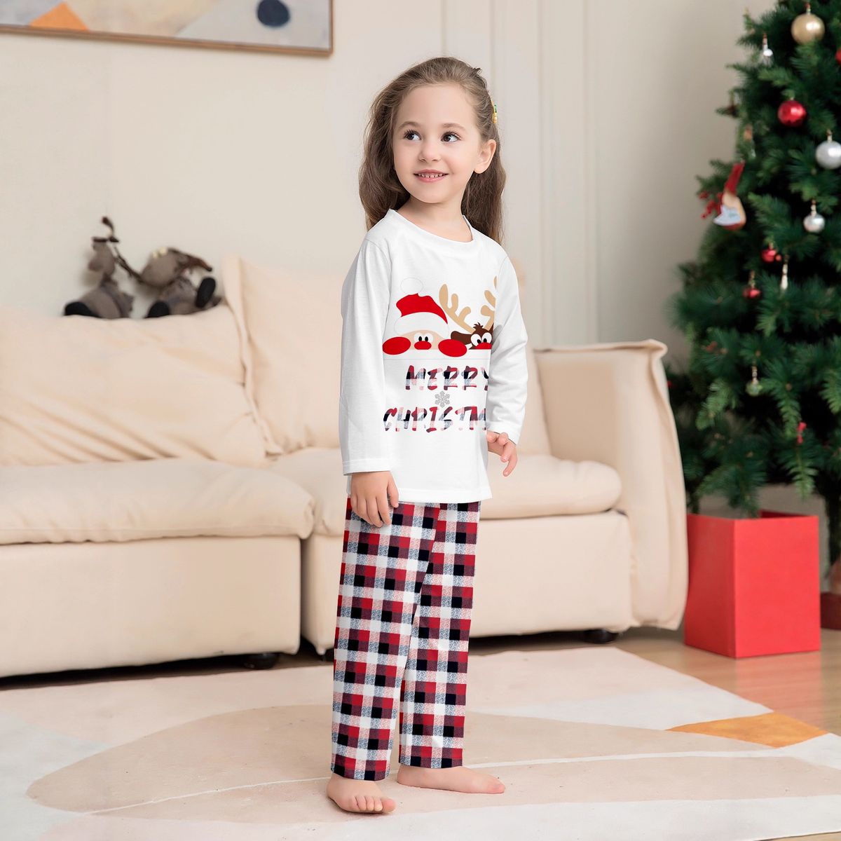 Julepyjamas Merry Christmas til dame - Match hele familien