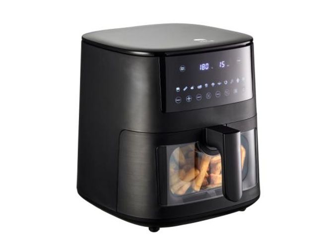 Hovedbilde Airfryer med vindu 1650 watt 6,5 liter Matt svart	