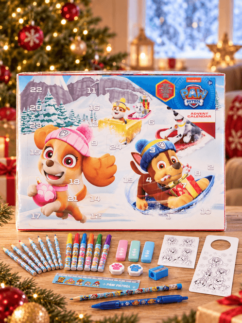 Hovedbilde Paw Patrol julekalender fylt med tegnesaker