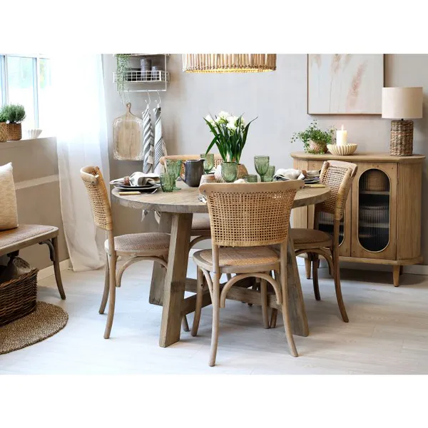 Hovedbilde Fransk spisestol med flettet sete og rygg fra Chic Antique